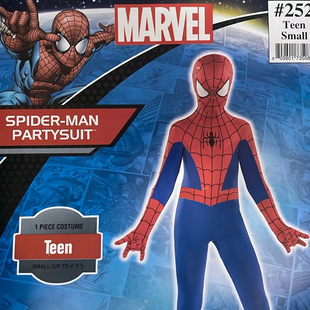 Spider-Man Teen Party Suit Costume! New!